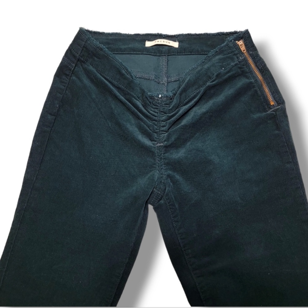 PacSun Low Rise Bootcut Corduroy Flare Pants Tall Size 26 Teal - Picture 8 of 12